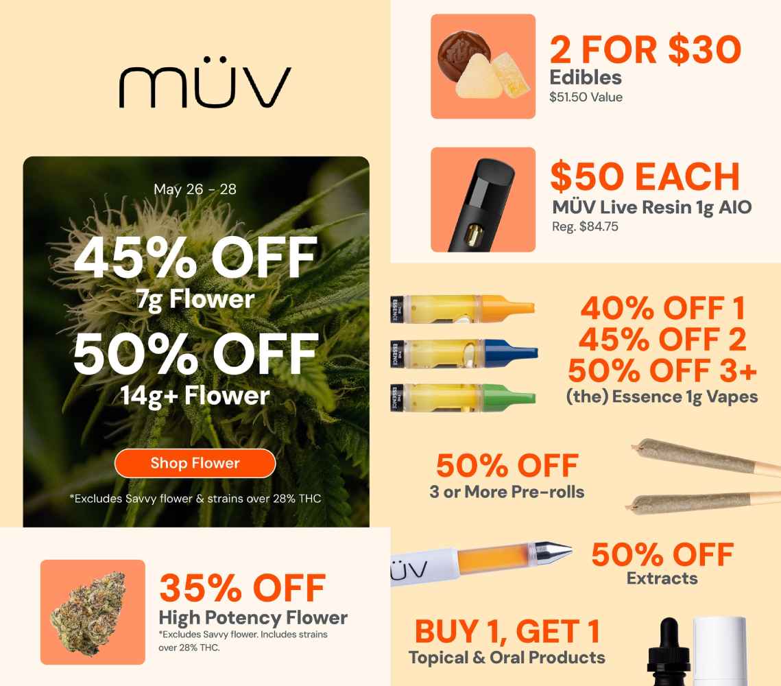 Flower, Vapes, Edibles, and More Deals!