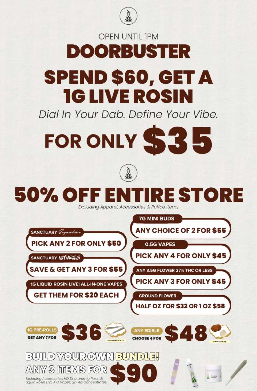 Spend $60 Get Rosin & 50% Off Storewide - Cannabis deal image