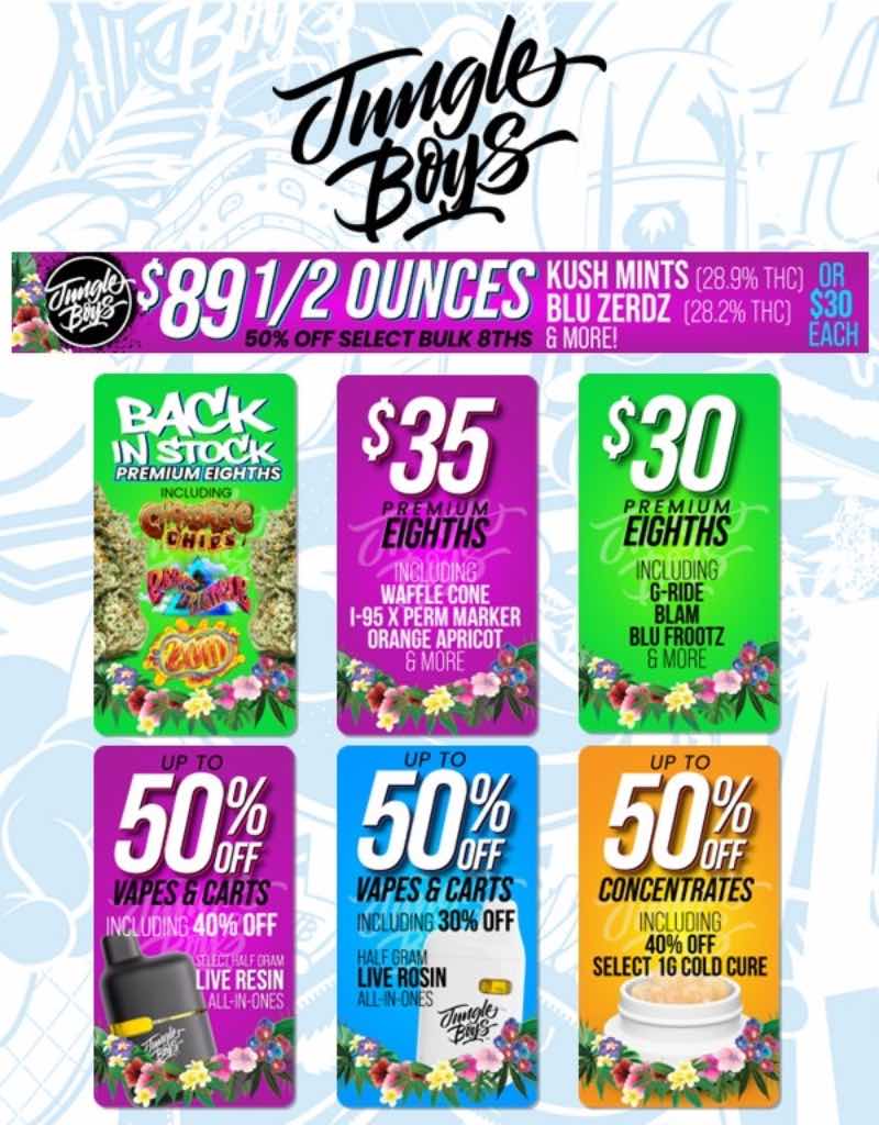 Bulk Ounces, Premium Eighths & 50% Off Deals