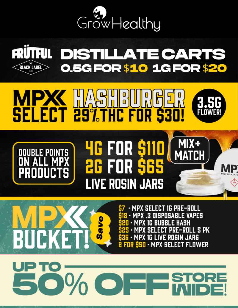 Storewide Discounts & MPX Deals - Cannabis deal image