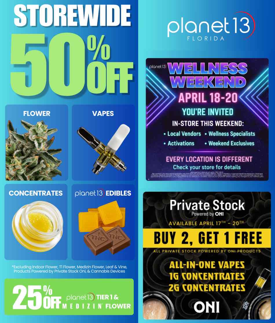 50% Off Storewide & Buy 2 Get 1 Free - Cannabis deal image