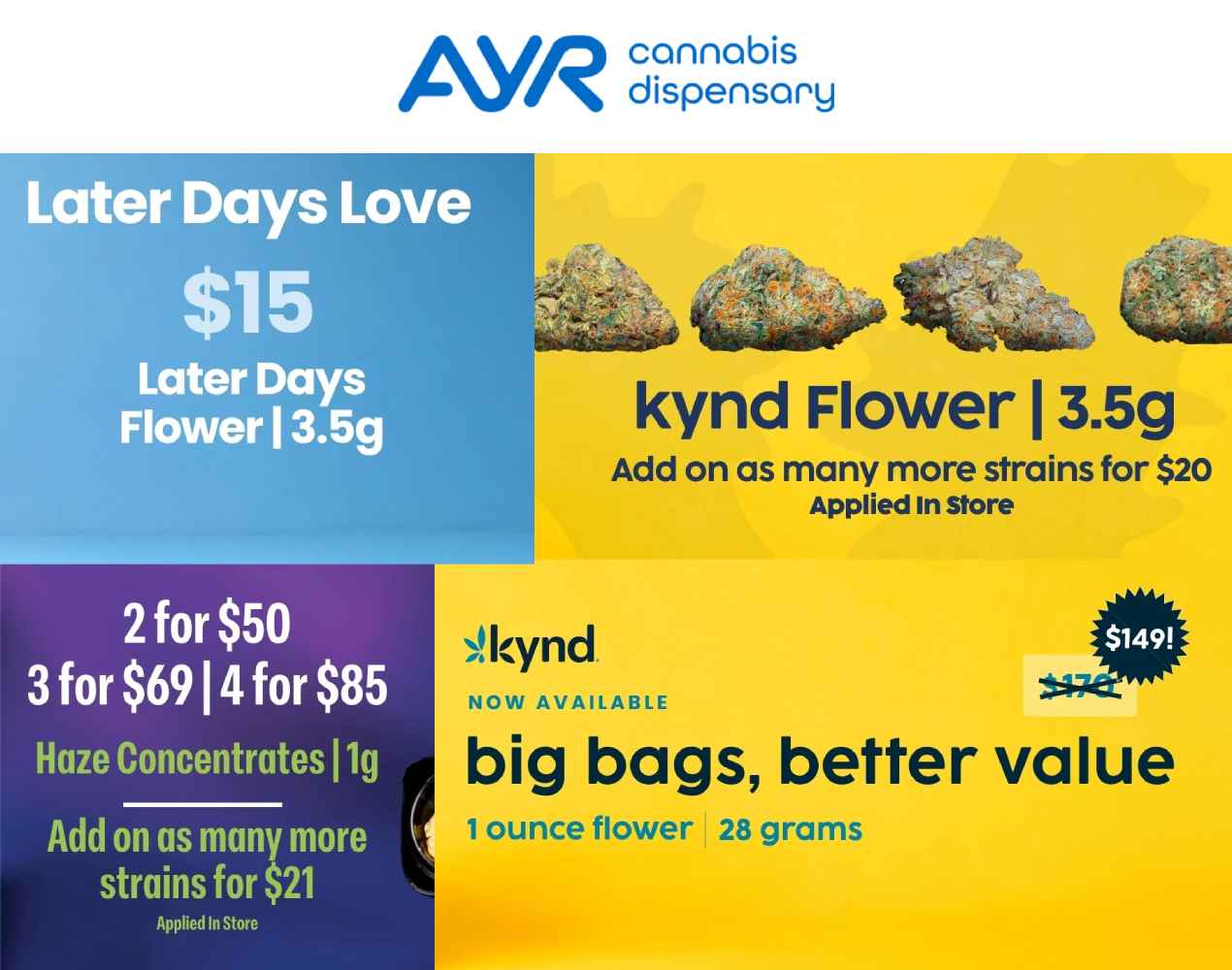 Flower Deals & Concentrate Bundles